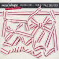 CU Mix 341 - Red striped ribbons by WendyP Designs 