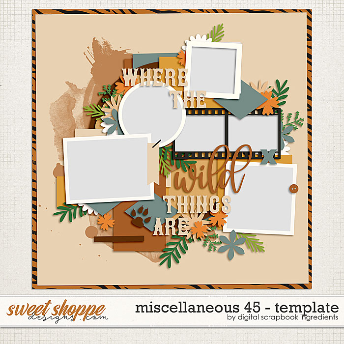 Miscellaneous 45 Template by Digital Scrapbook Ingredients