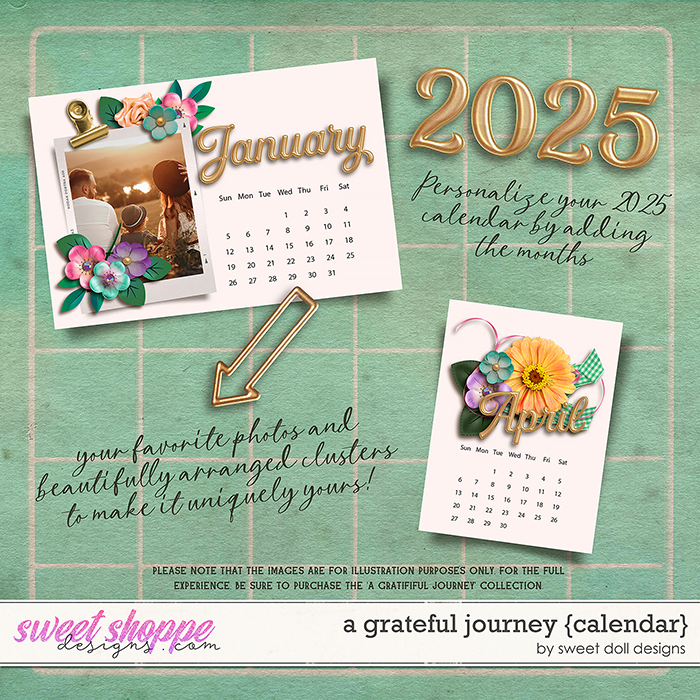2024: A Grateful Journey {calendar} by Sweet Doll designs