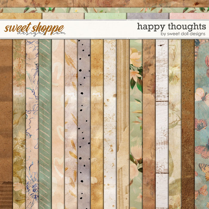 Happy Thoughts Papers by Sweet Doll designs 