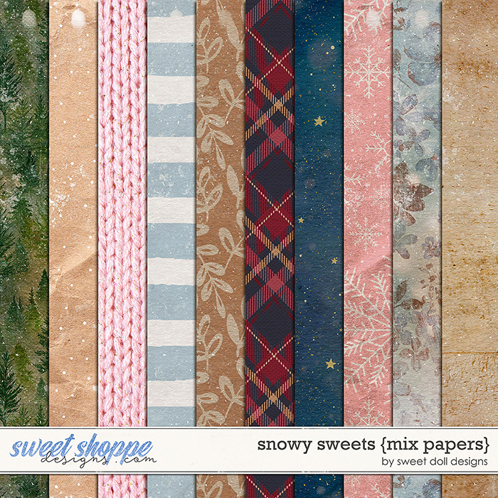 Snowy Sweets {mix papers} by Sweet Doll designs