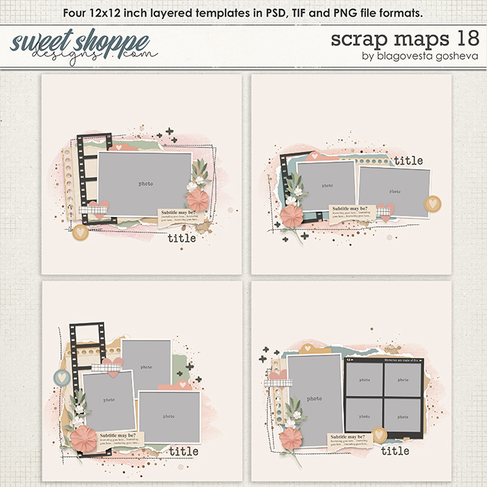 Scrap Maps 18 {layered templates} by Blagovesta Gosheva