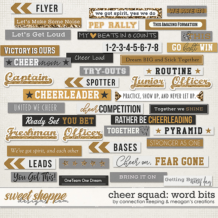 Cheer Squad Word Bits by Meagan's Creations and Connection Keeping