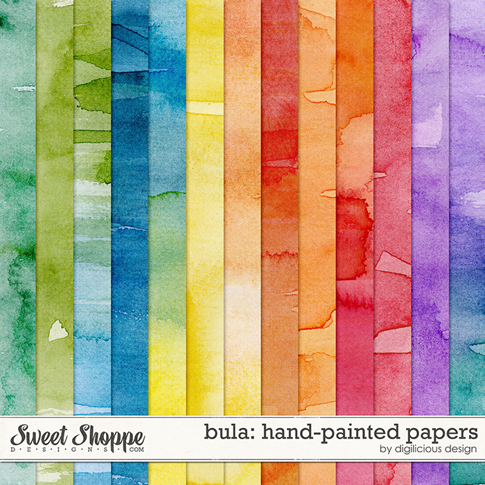 Bula! Hand-Painted Papers by Digilicious Design