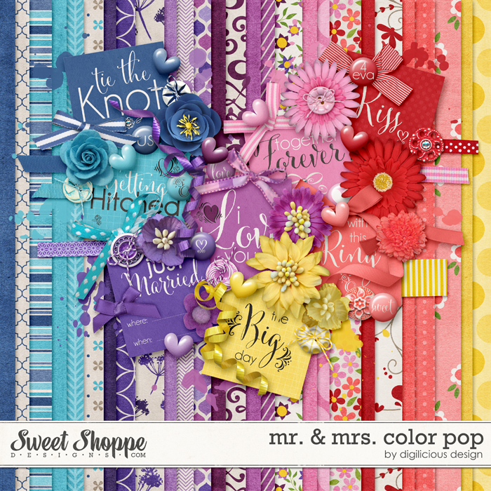 Mr. & Mrs. Color Pop by Digilicious Design