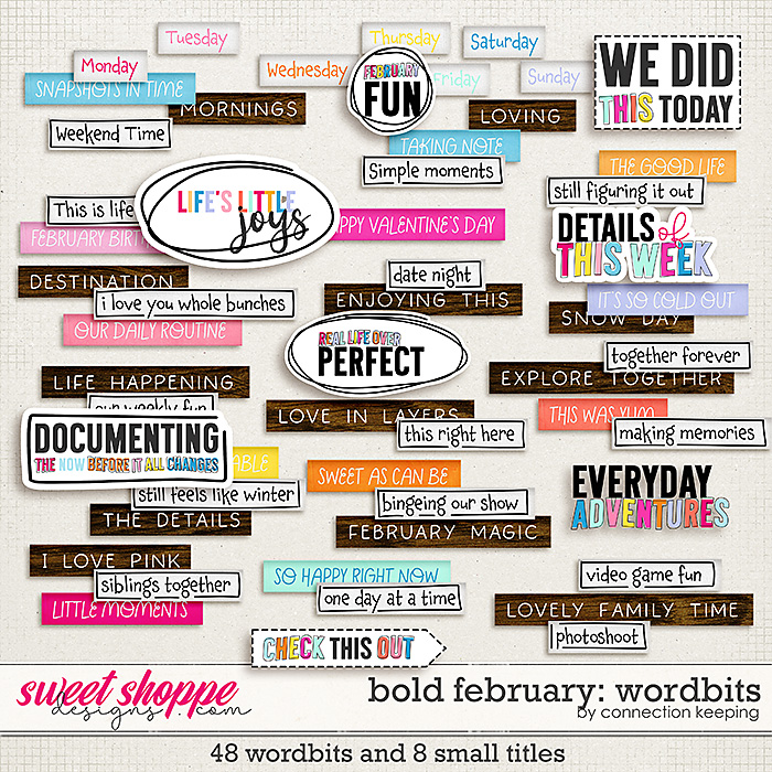 Bold February Wordbits by Connection Keeping