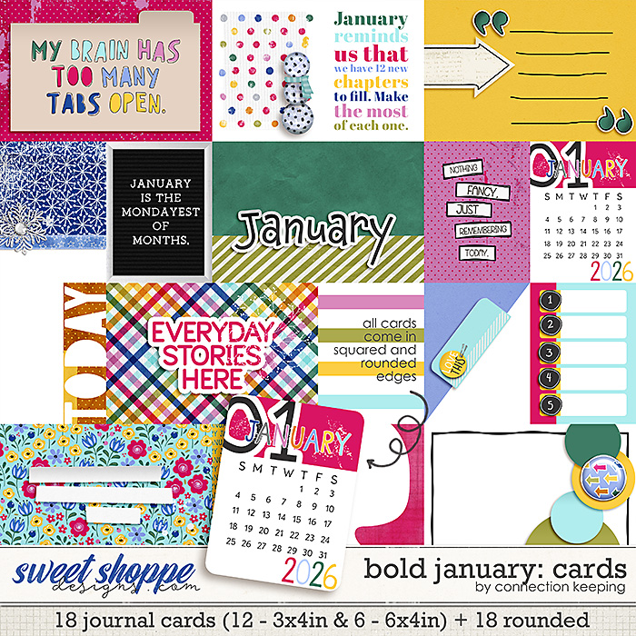 Bold January Journal Cards by Connection Keeping