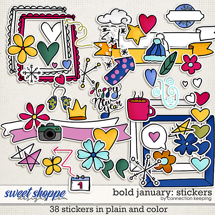 Bold January Stickers by Connection Keeping