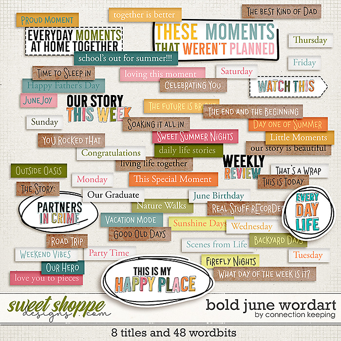Bold June Word Art by Connection Keeping