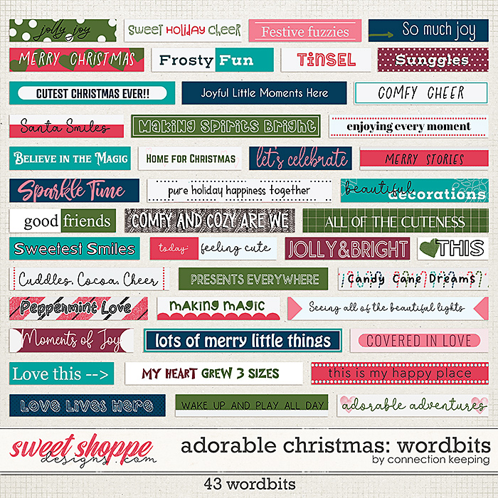 Adorable Christmas Wordbits by Connection Keeping