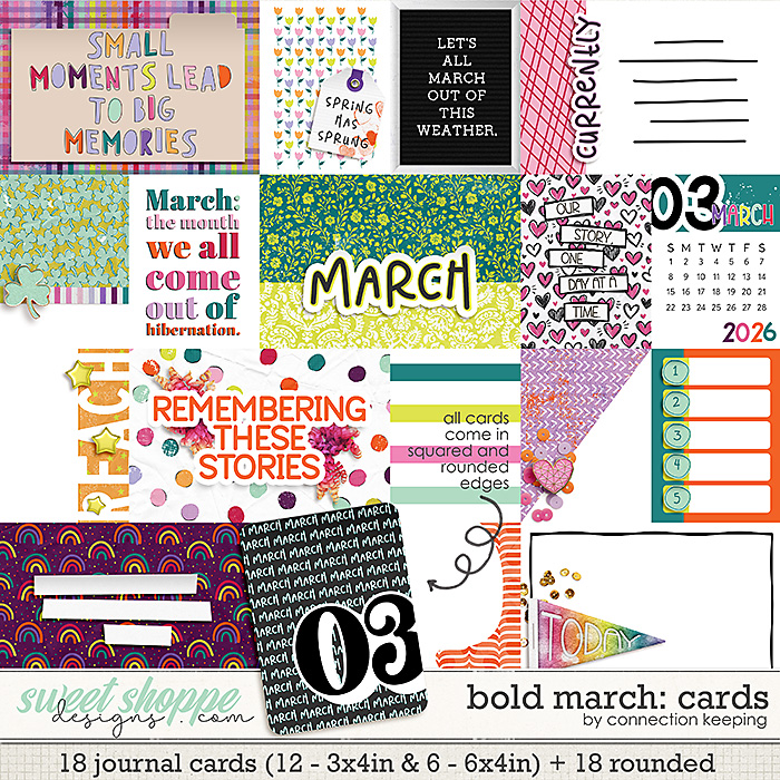 Bold March Journal Cards by Connection Keeping