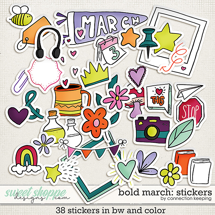 Bold March Stickers by Connection Keeping