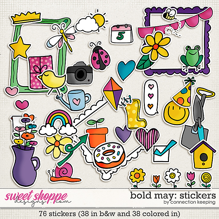 Bold May Stickers by Connection Keeping