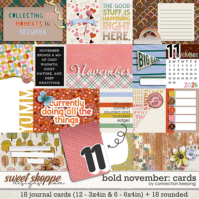 Bold November Journal Cards by Connection Keeping