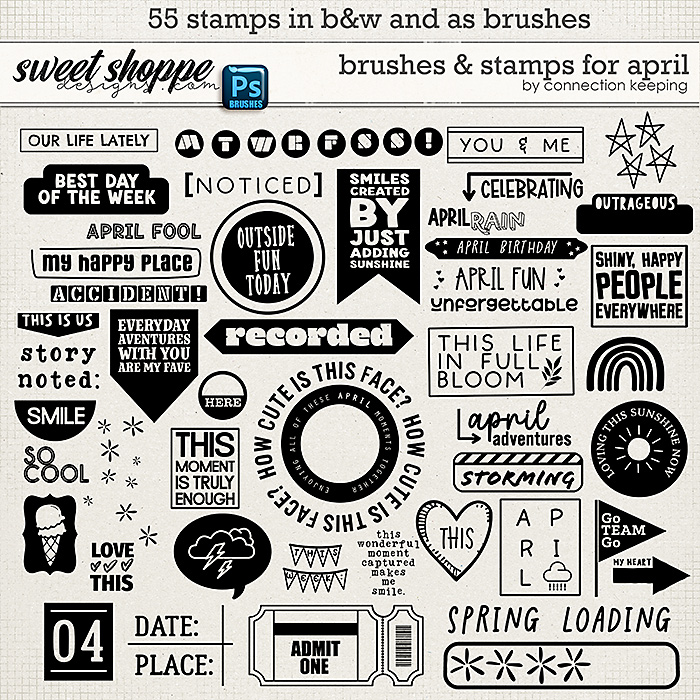 Brushes & Stamps for April by Connection Keeping Brushes & Stamps for April by Connection Keeping