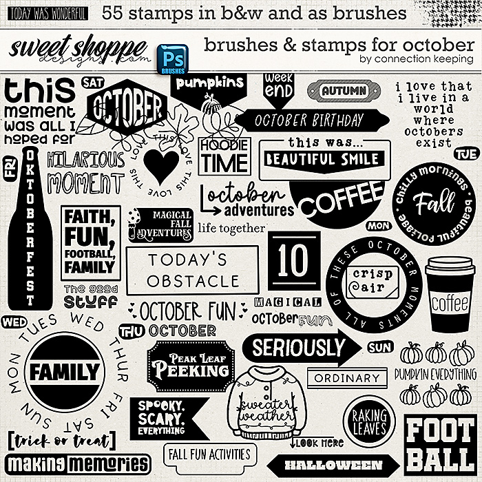 Brushes & Stamps for October by Connection Keeping Brushes & Stamps for October by Connection Keeping