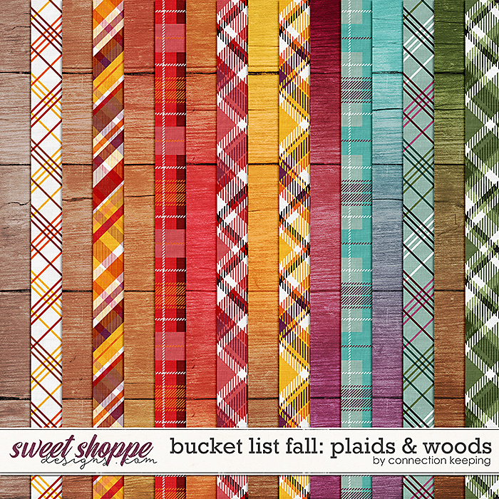 Bucket List: Fall Plaid and Wood Papers by Connection Keeping Bucket List: Fall Plaid and Wood Papers by Connection Keeping