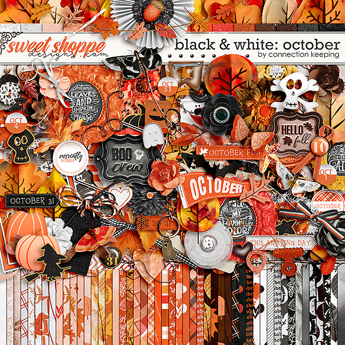 Black & White: October Digital Kit by Connection Keeping