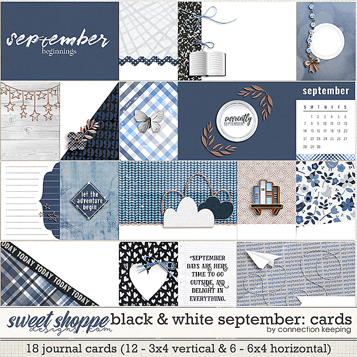 Black & White: September Journal Cards by Connection Keeping Black & White: September Journal Cards by Connection Keeping