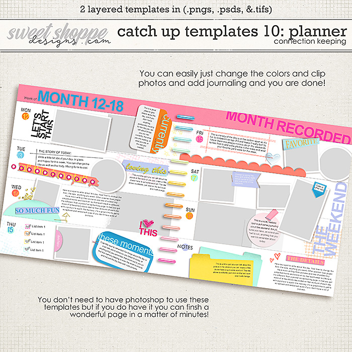 Catch Up Templates 10: Planner by Connection Keeping Catch Up Templates 10: Planner by Connection Keeping
