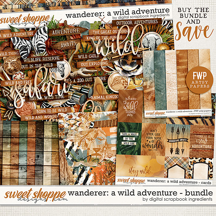Wanderer: A Wild Adventure Bundle & *FWP* by Digital Scrapbook Ingredients