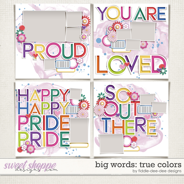Big Words True Colors by Fiddle-Dee-Dee Designs