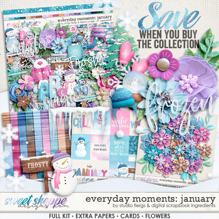 Everyday Moments: January Bundle by Studio Flergs & Digital Scrapbook Ingredients