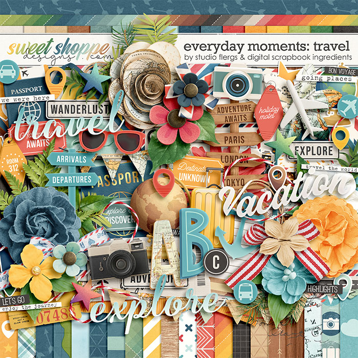 Everyday Moments: Travel by Studio Flergs & Digital Scrapbook Ingredients Everyday Moments: Travel by Studio Flergs & Digital Scrapbook Ingredients