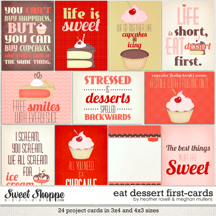 Eat Dessert First Cards by Heather Roselli and Meghan Mullens