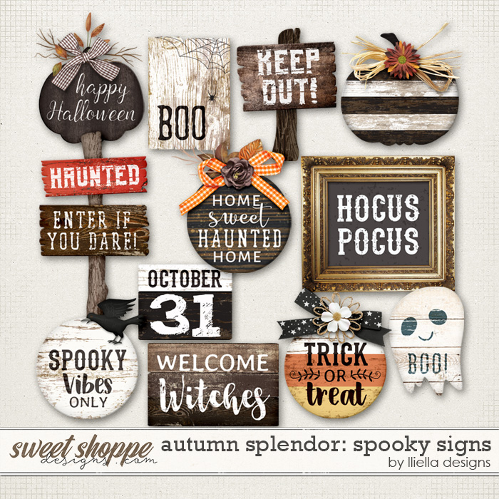 Autumn Splendor Spooky Signs by lliella designs Autumn Splendor Spooky Signs by lliella designs