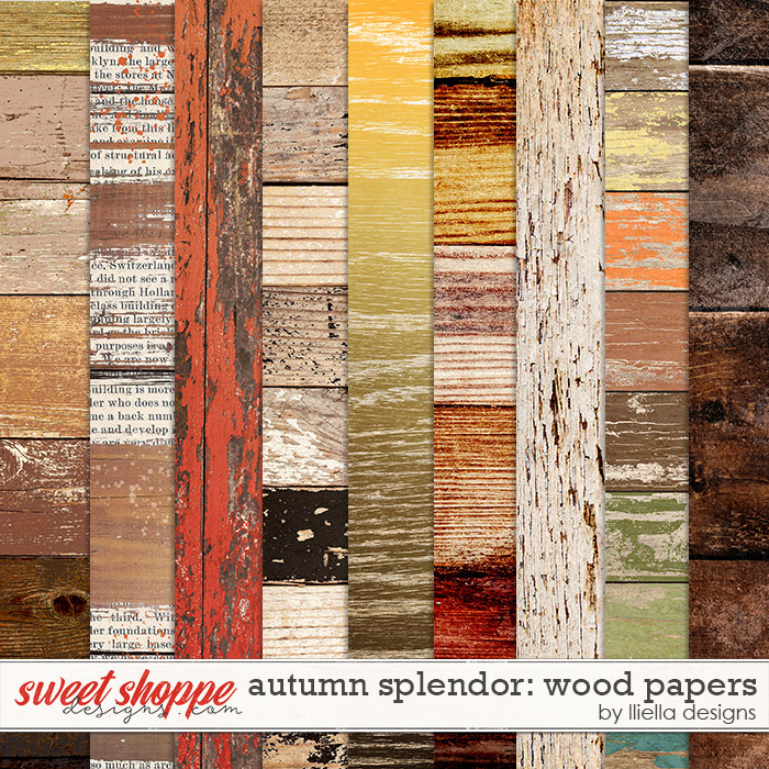 Autumn Splendor Wood Papers by lliella designs