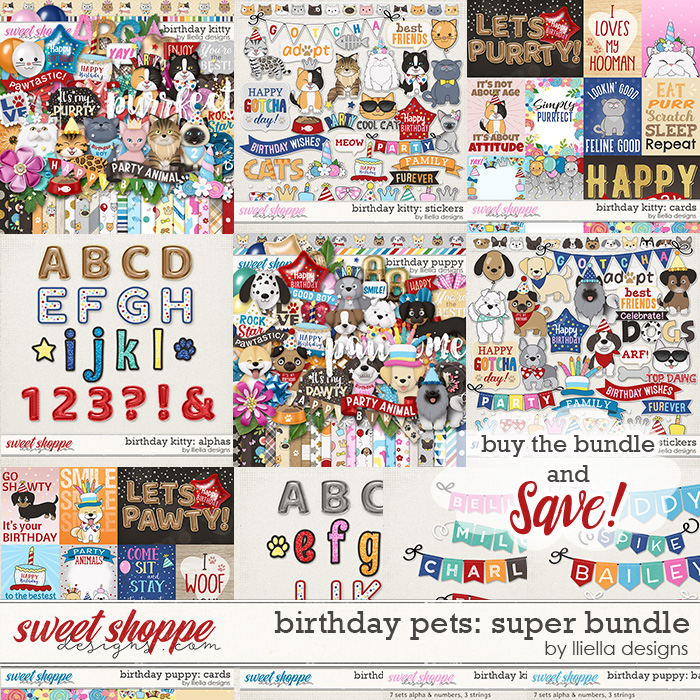 Birthday Pets Super Bundle by lliella designs