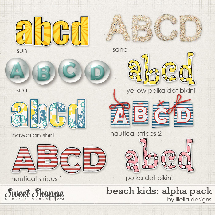 Beach Kids: Alpha Pack by lliella designs