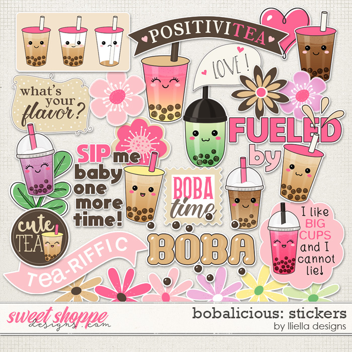 Bobalicious Stickers by lliella designs Bobalicious Stickers by lliella designs