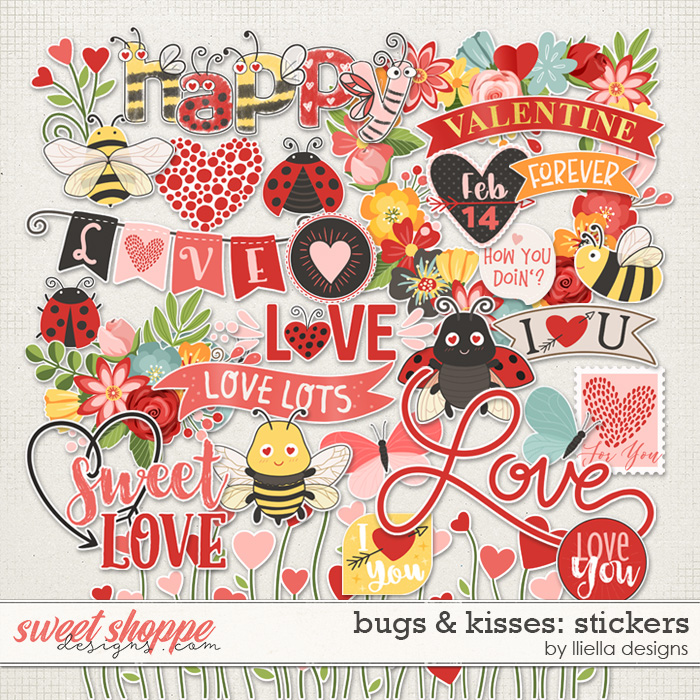 Bugs & Kisses Stickers by lliella designs Bugs & Kisses Stickers by lliella designs