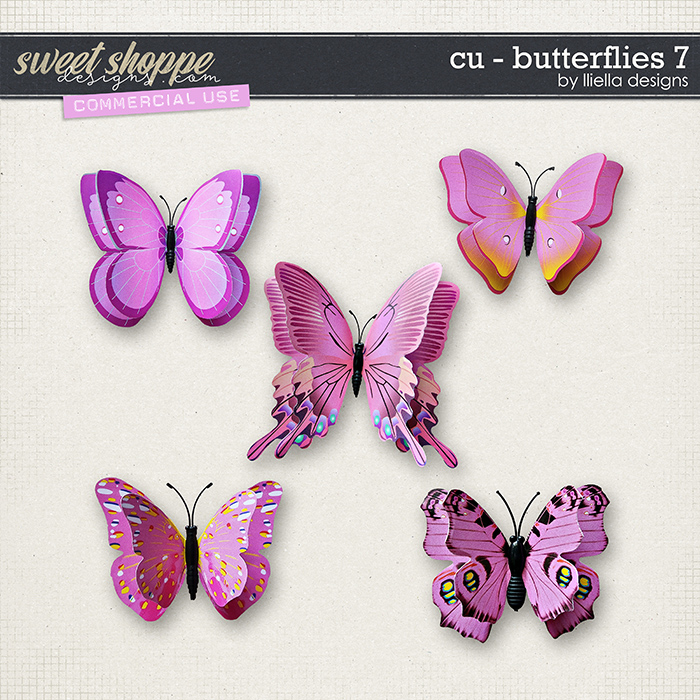 CU - Butterflies 7 by lliella designs