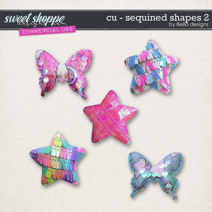 CU - Sequined Shapes 2 by lliella designs