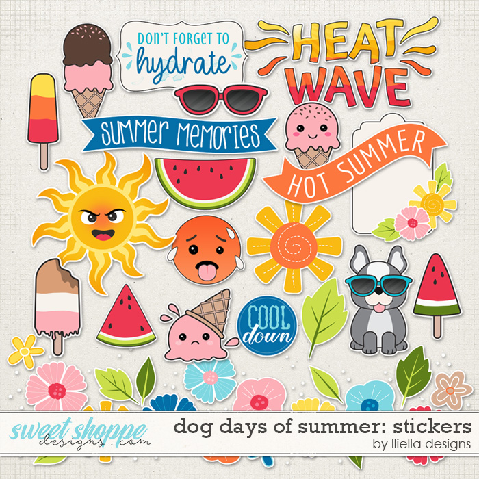 Dog Days of Summer Stickers by lliella designs Dog Days of Summer Stickers by lliella designs