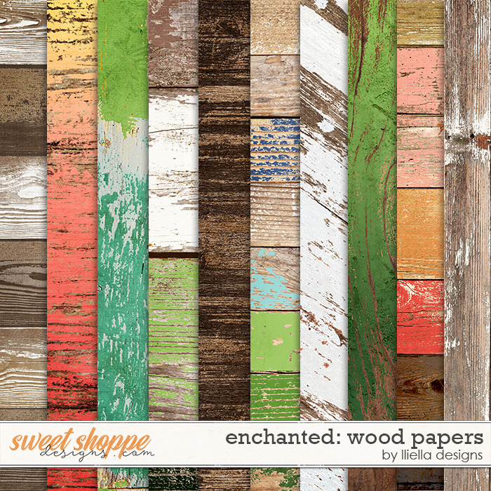 Enchanted Wood Papers by lliella designs
