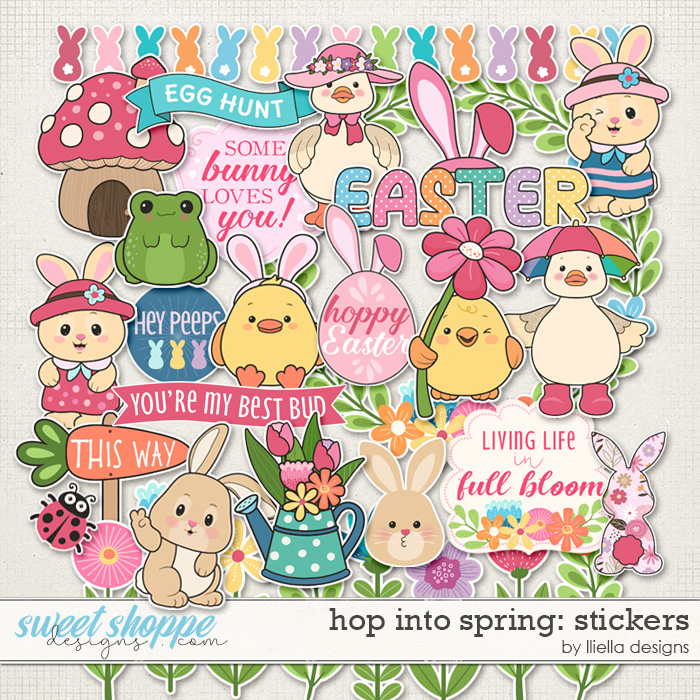Hop Into Spring Stickers by lliella designs