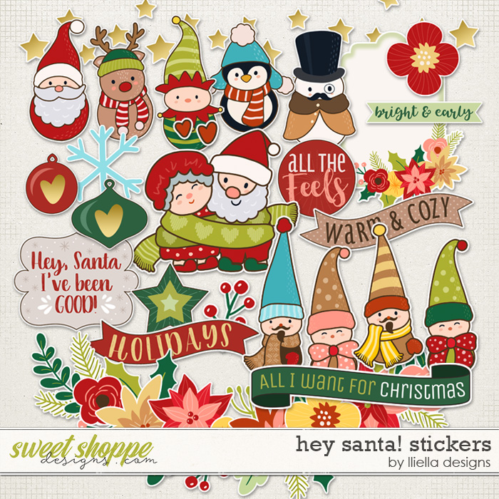 Hey Santa! Stickers by lliella designs Hey Santa! Stickers by lliella designs