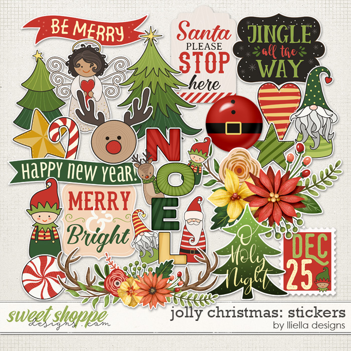 Jolly Christmas Stickers by lliella designs Jolly Christmas Stickers by lliella designs