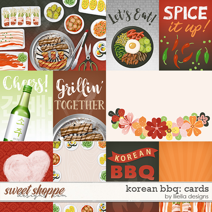 Korean BBQ Cards by lliella designs