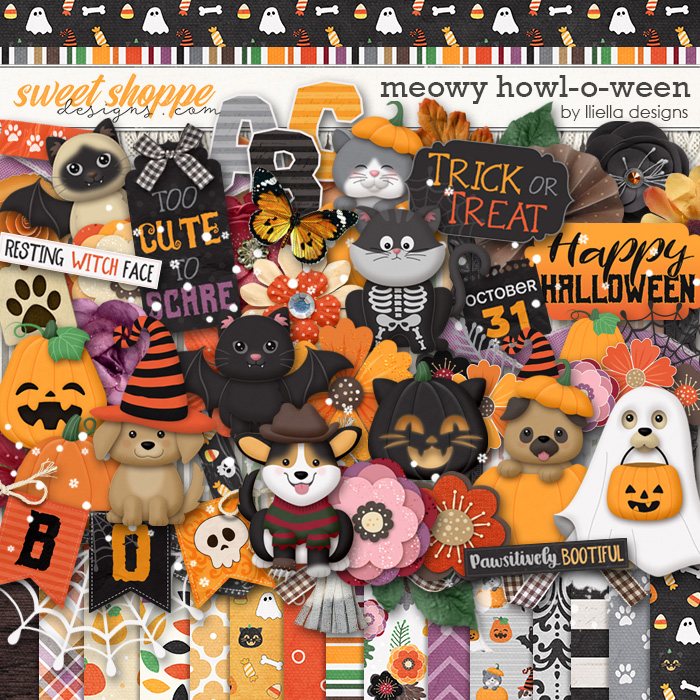 Meowy Howl-o-ween by lliella designs