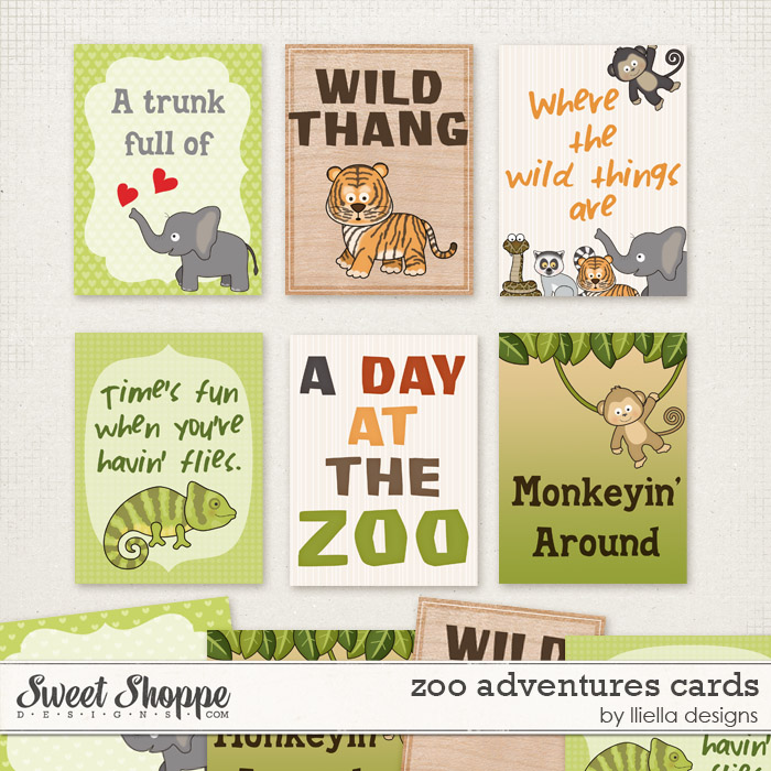 Zoo Adventures Cards by lliella designs