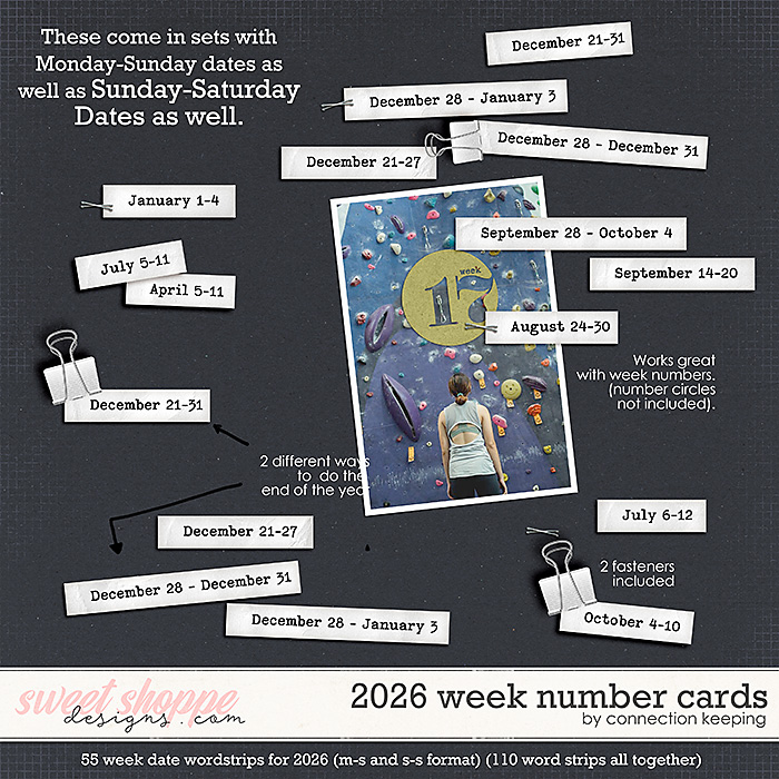 2026 Week Date Strips by Connection Keeping