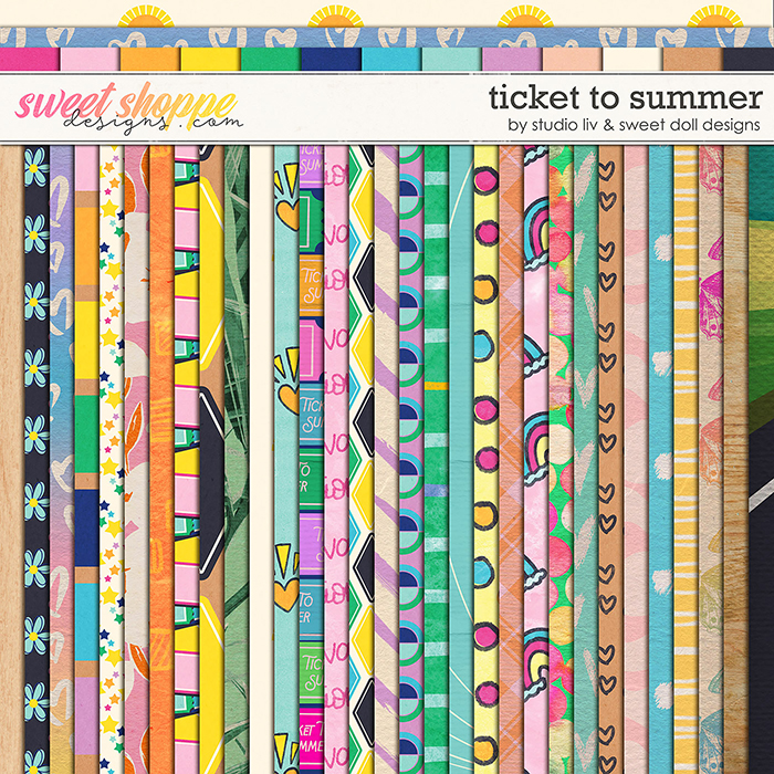 Ticket to Summer Papers by Studio Liv & Sweet Doll designs