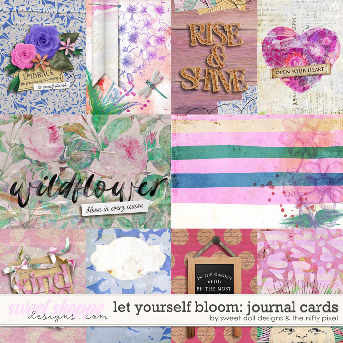 Let Yourself Bloom {+cards} by The Nifty Pixel & Sweet doll designs