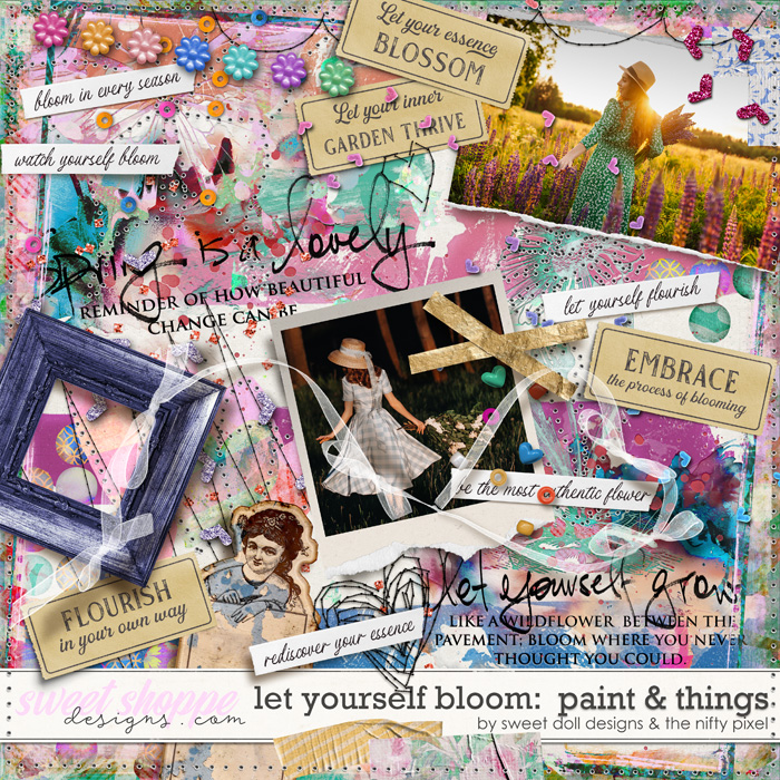 Let Yourself Bloom {paint & things} by The Nifty Pixel & Sweet doll designs 