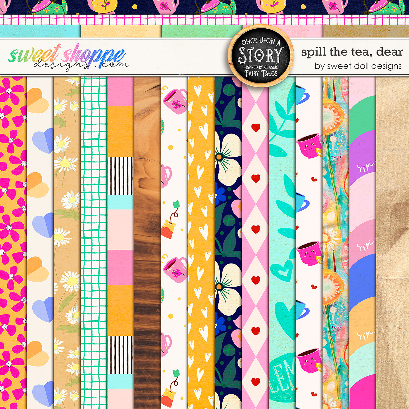 Once Upon a Story: Spill the Tea, Dear Papers by Sweet Doll designs